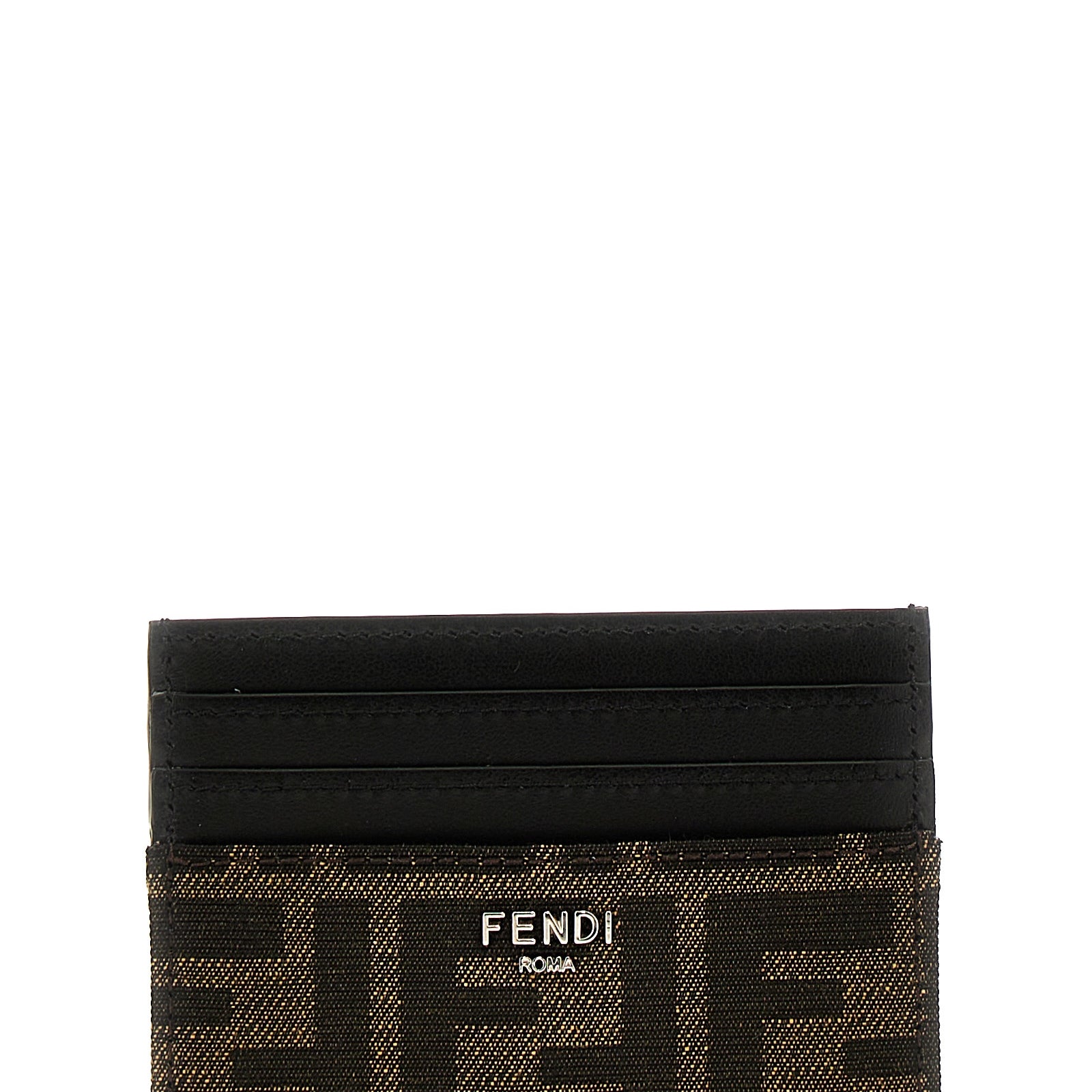 Fendi Brown Calfskin Cardholder Fendi