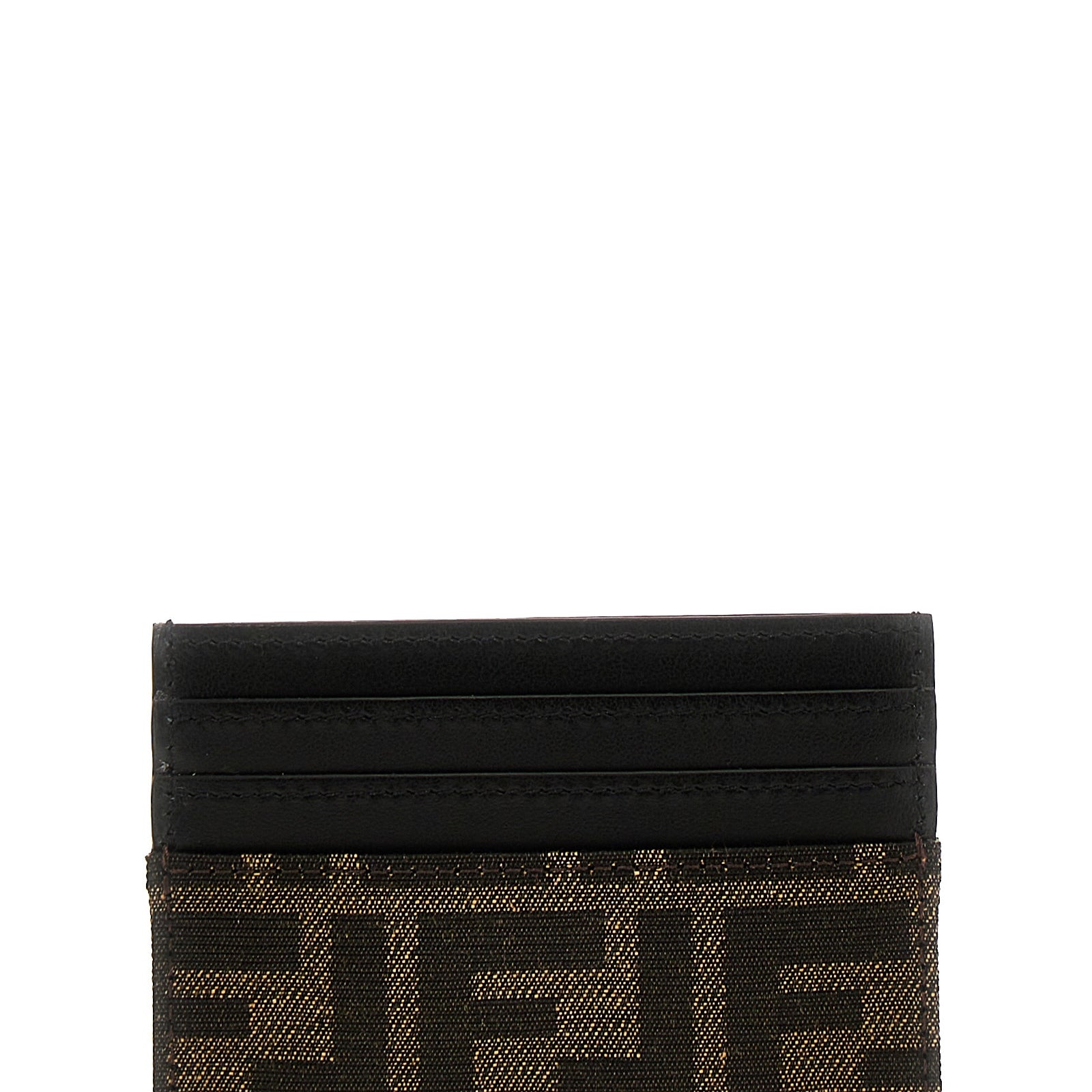 Fendi Brown Calfskin Cardholder Fendi