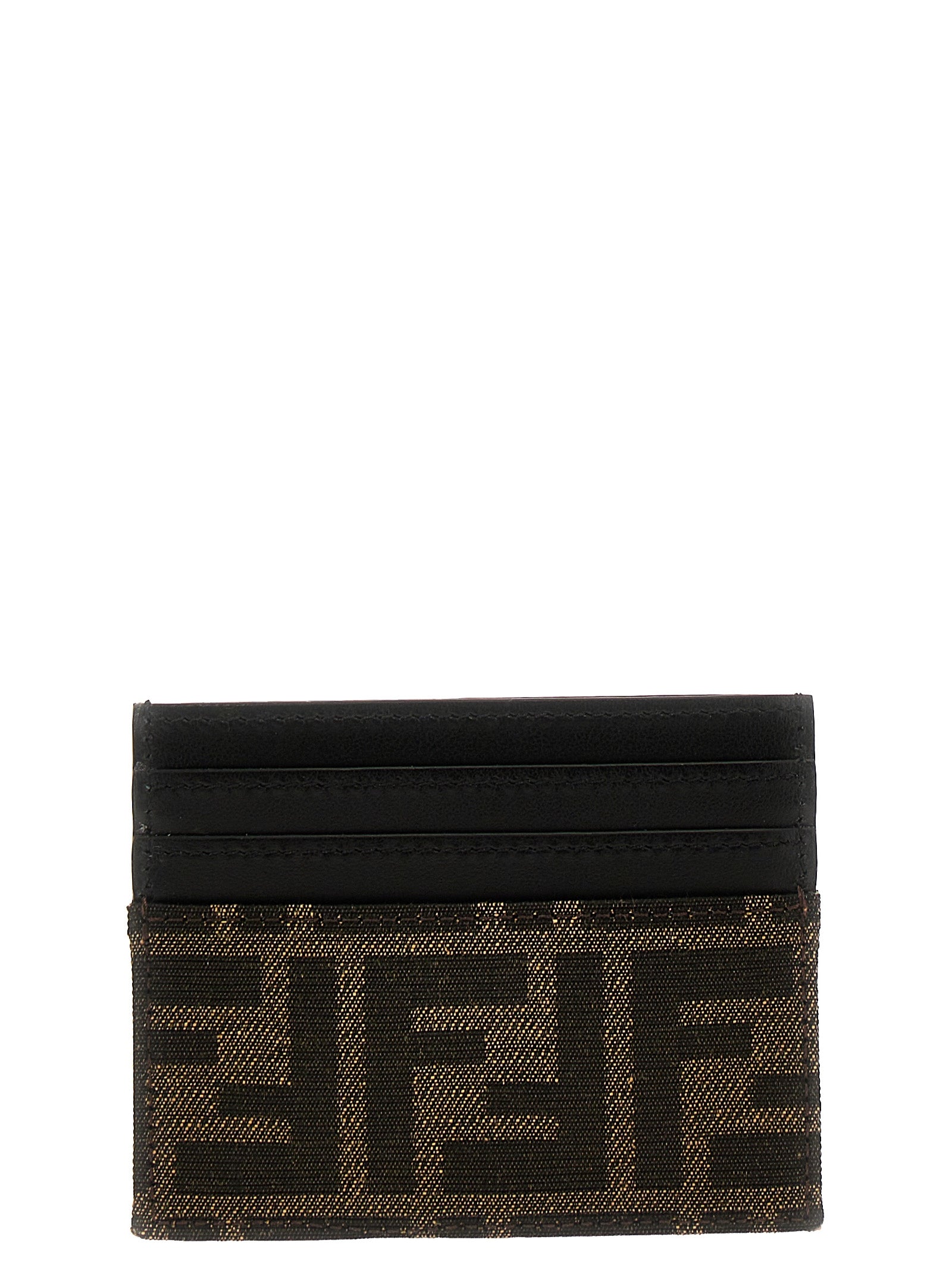 Fendi Brown Calfskin Cardholder Fendi