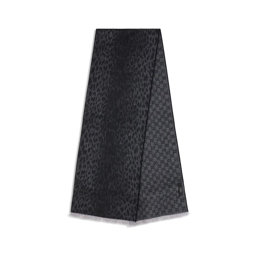 Gucci Gray Wool Oves Aries Scarf Gucci