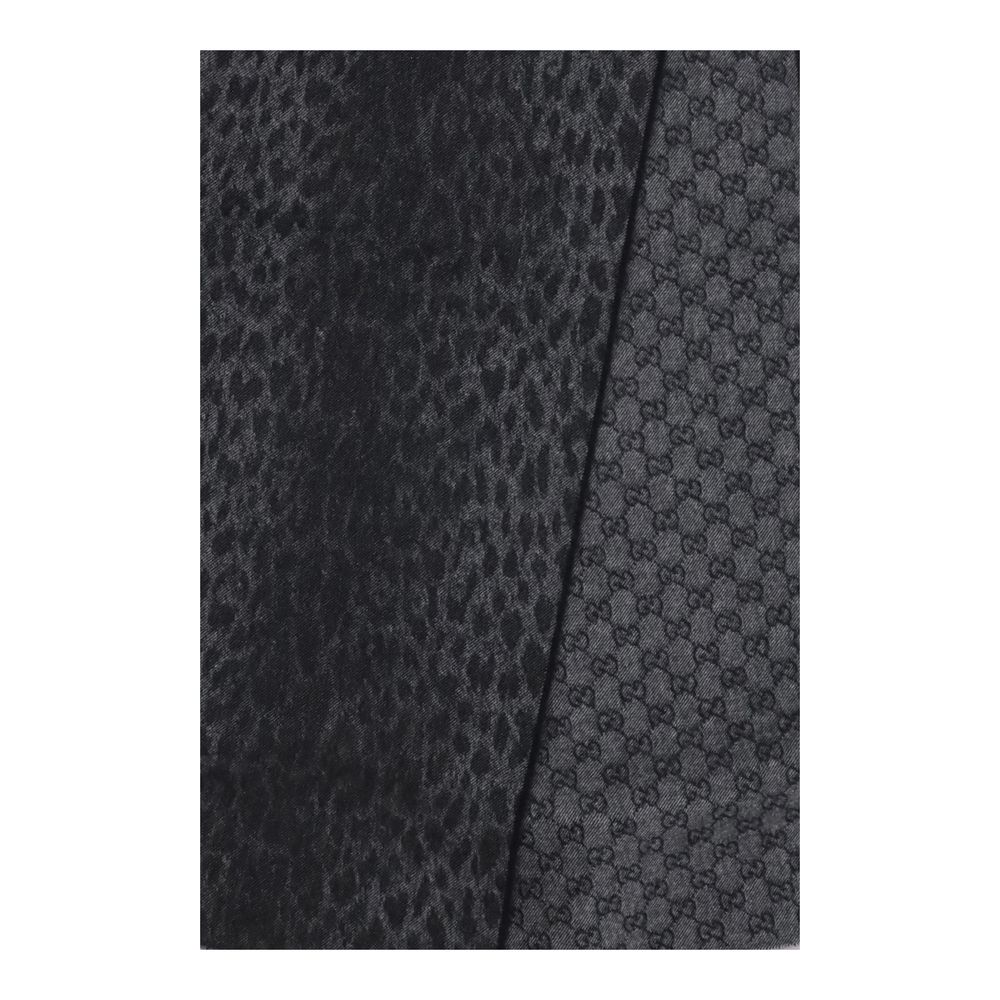 Gucci Gray Wool Oves Aries Scarf Gucci