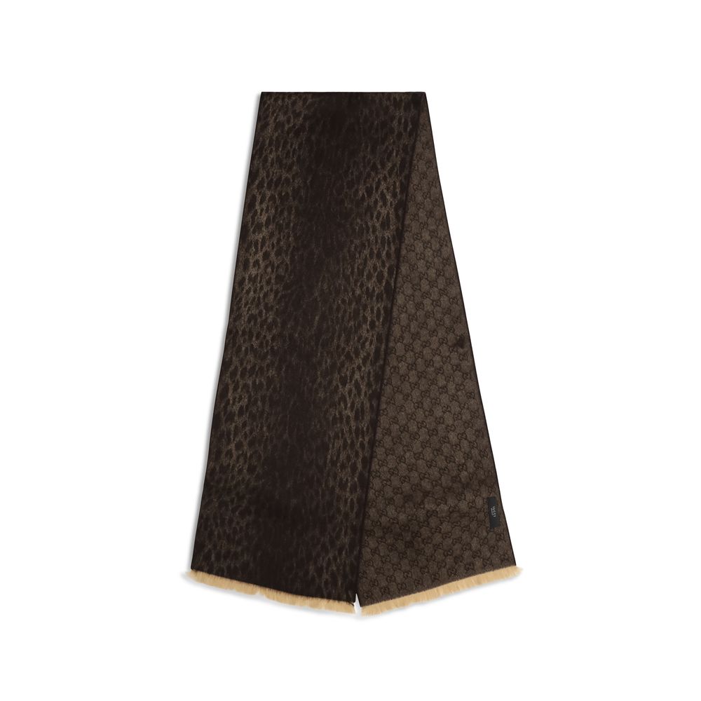 Gucci Brown Wool Oves Aries Scarf Gucci