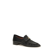 Chloé Black Calf Leather Bos Taurus Slip-On Loafers Chloé