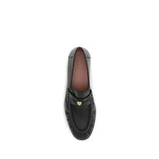 Chloé Black Calf Leather Bos Taurus Slip-On Loafers Chloé