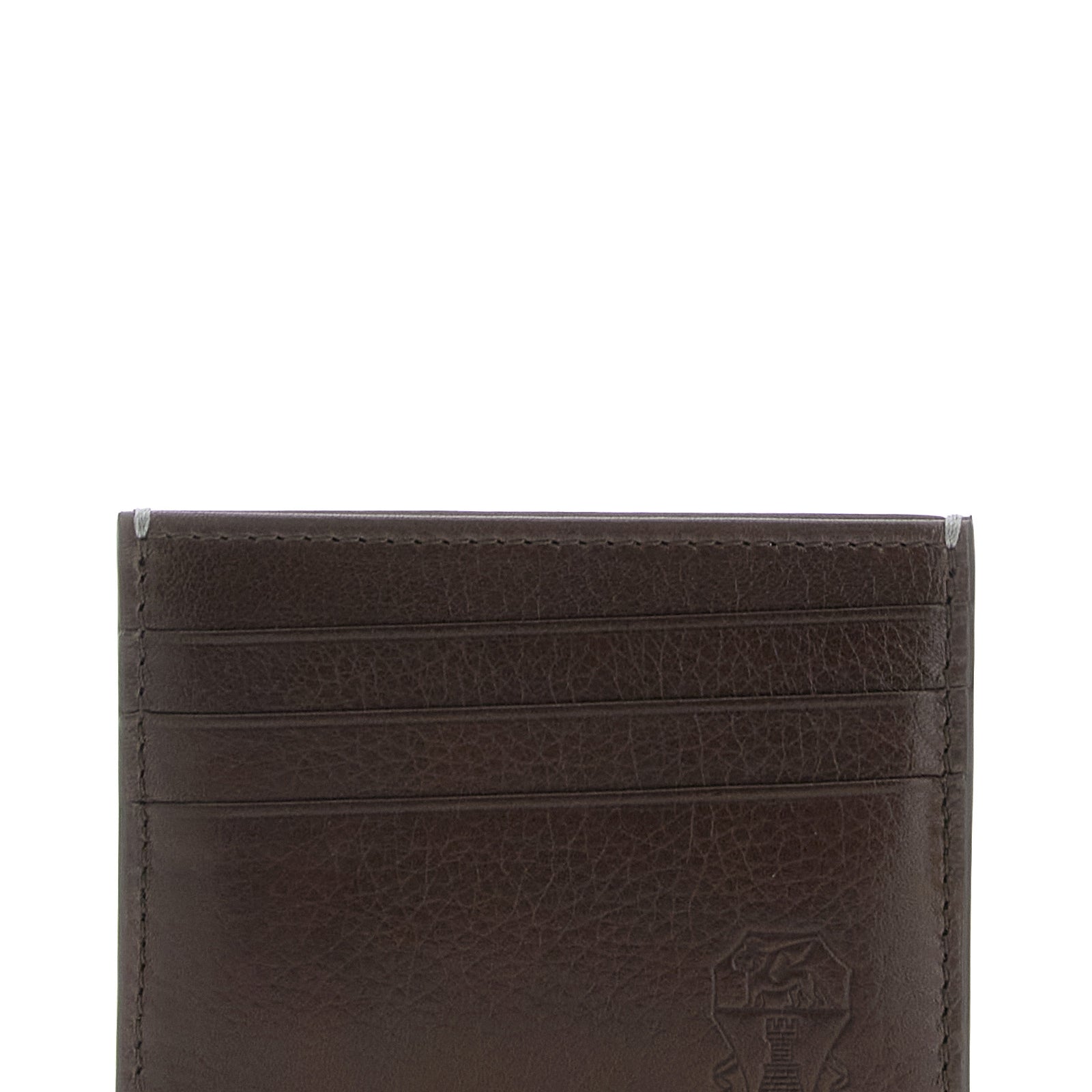 Brunello Cucinelli Brown Calfskin Cardholder Brunello Cucinelli