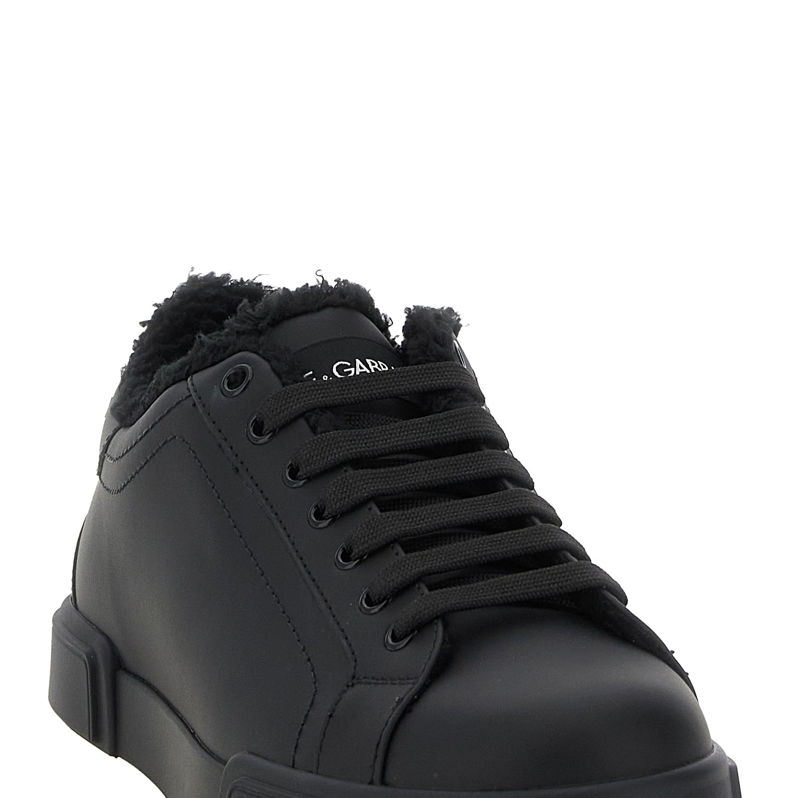 Dolce & Gabbana Black Calfskin Low Top Sneakers Dolce & Gabbana