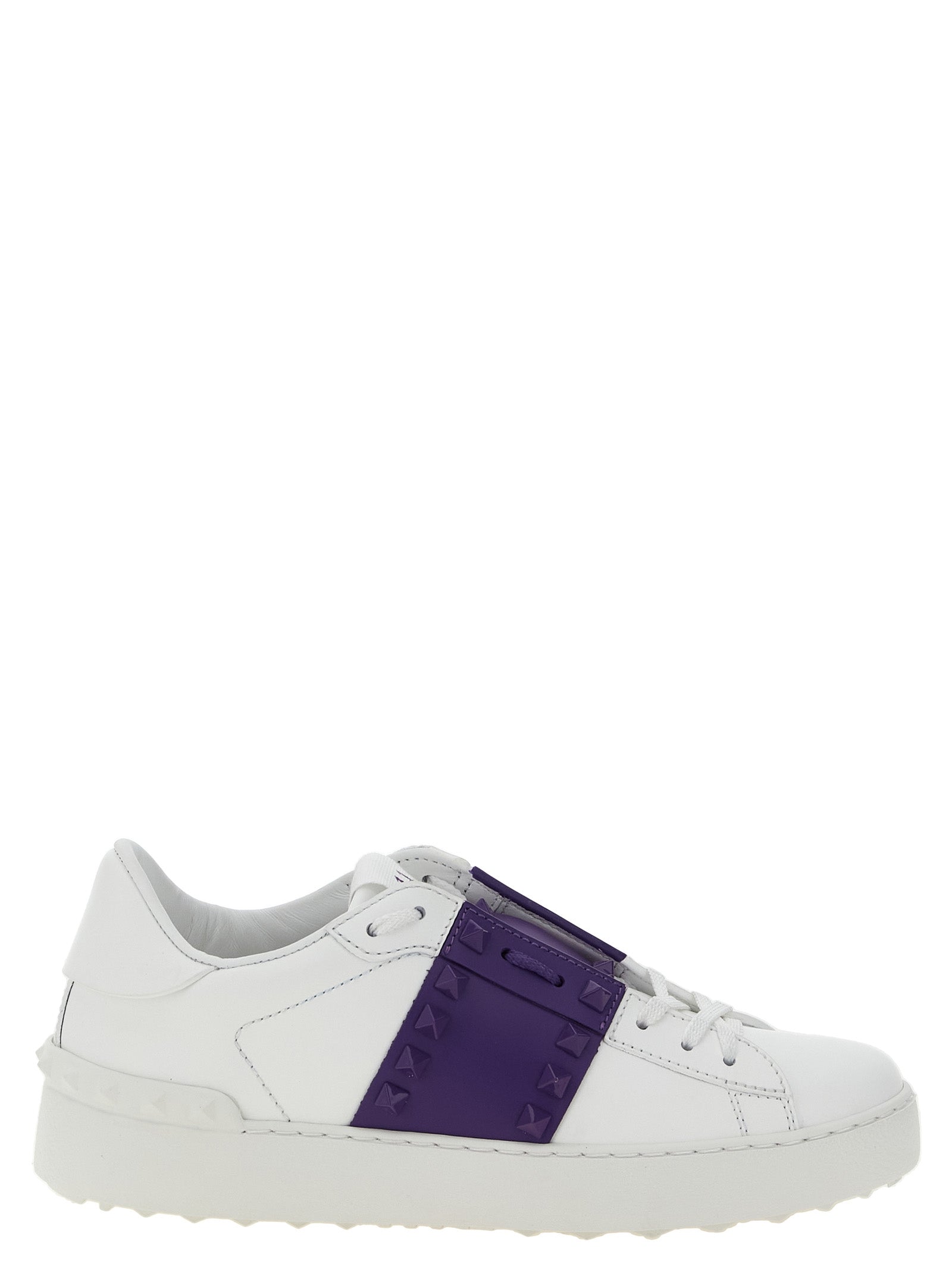 Valentino Garavani Purple Calfskin Low Top Sneakers Valentino Garavani