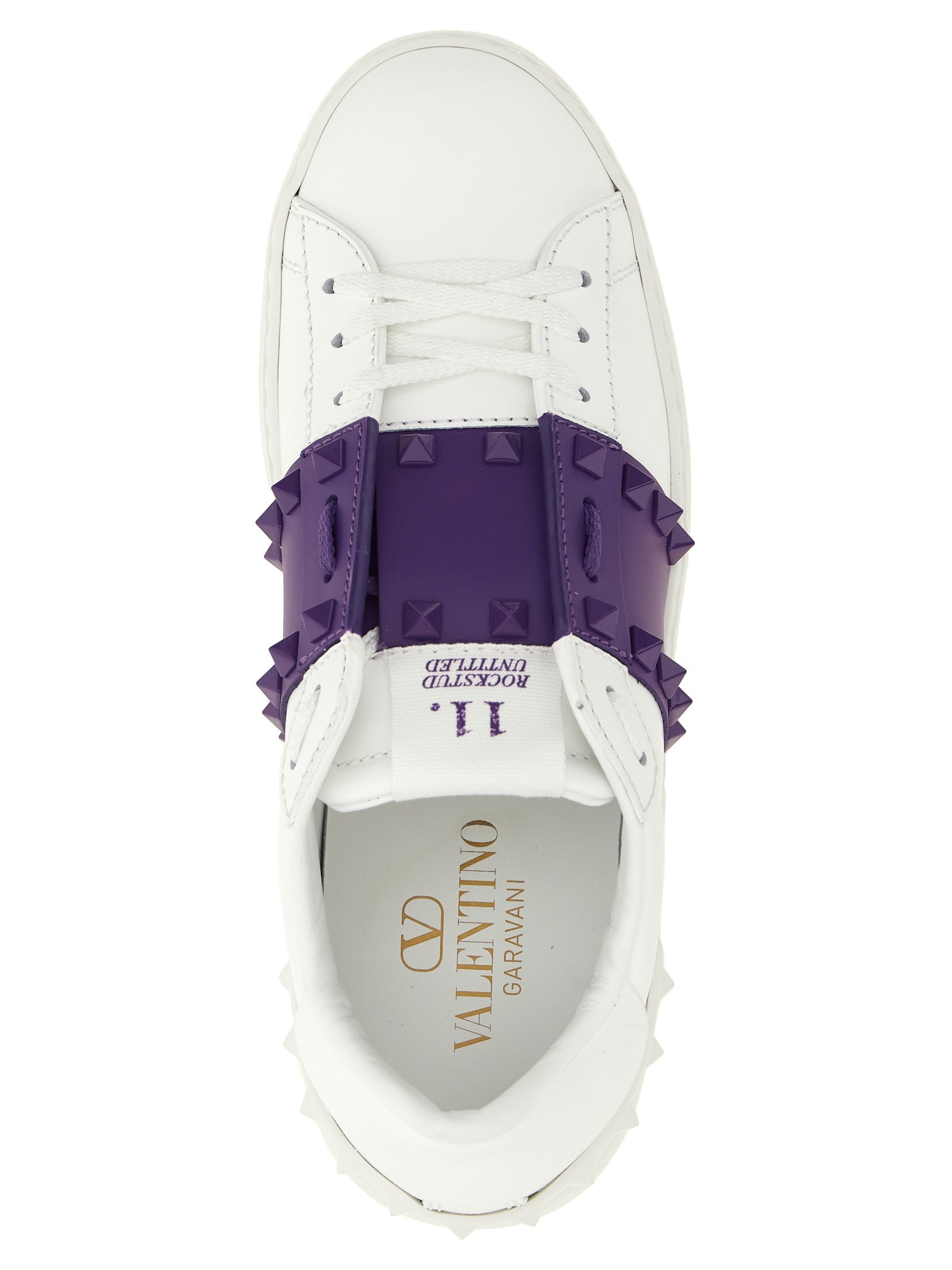 Valentino Garavani Purple Calfskin Low Top Sneakers Valentino Garavani