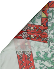Dolce & Gabbana Multicolor Silk Printed Square Foulard Scarf