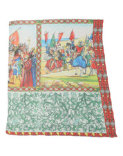 Dolce & Gabbana Multicolor Silk Printed Square Foulard Scarf