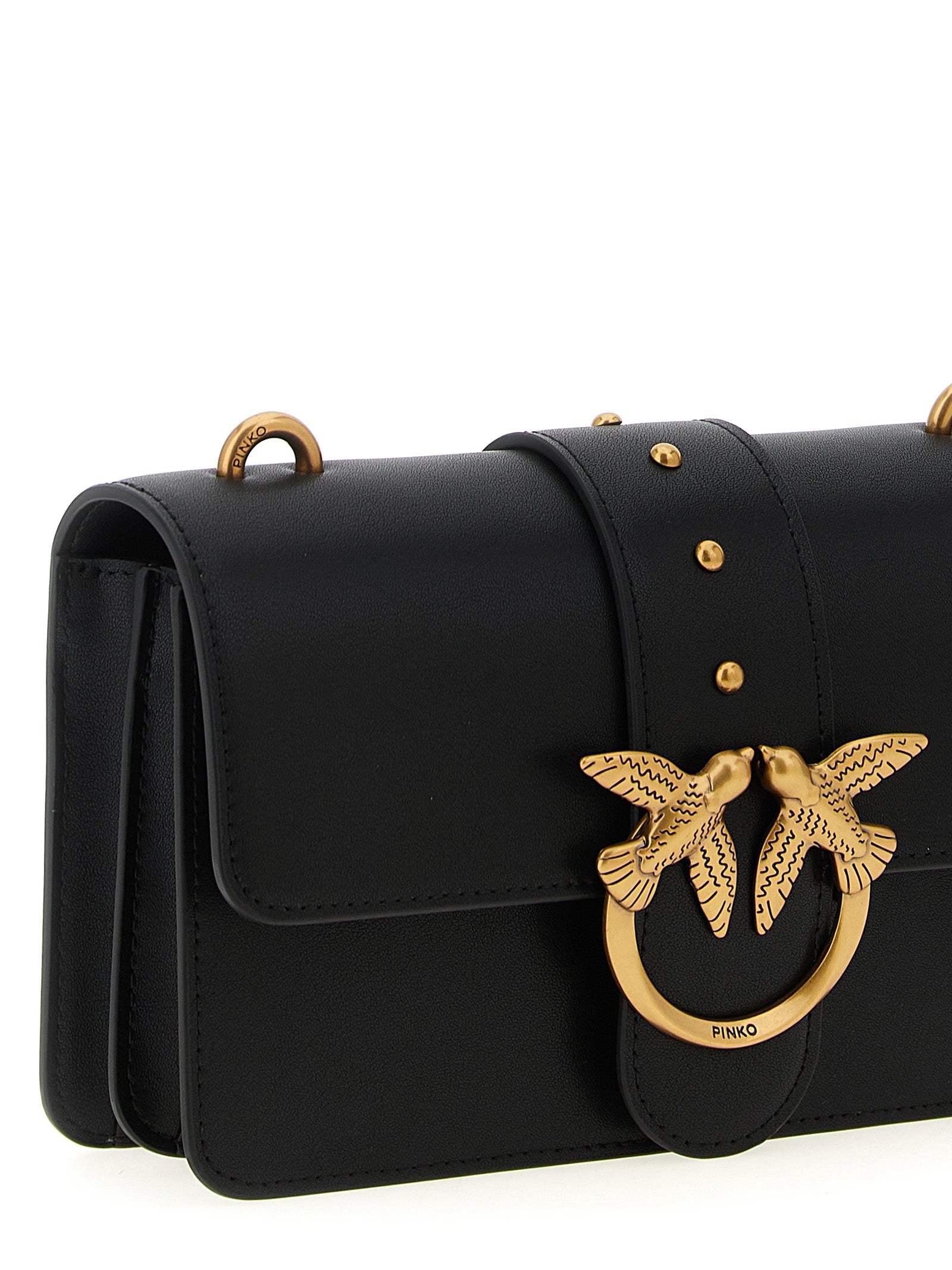 PINKO Black Calfskin Crossbody Bag PINKO