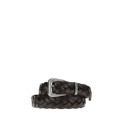 Brunello Cucinelli Brown Calf Leather Bos Taurus Belt