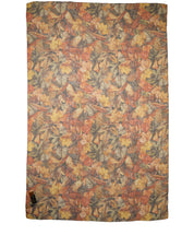 Dolce & Gabbana Multicolor Leaf Print Silk Shawl Stole Scarf