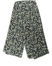 Dolce & Gabbana Black Silk Daisy Chiffon Long Stole Scarf