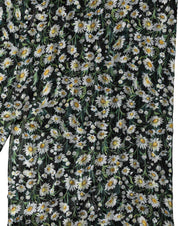 Dolce & Gabbana Black Silk Daisy Chiffon Long Stole Scarf