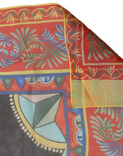 Dolce & Gabbana Multicolor Silk Printed Shawl Stole Scarf