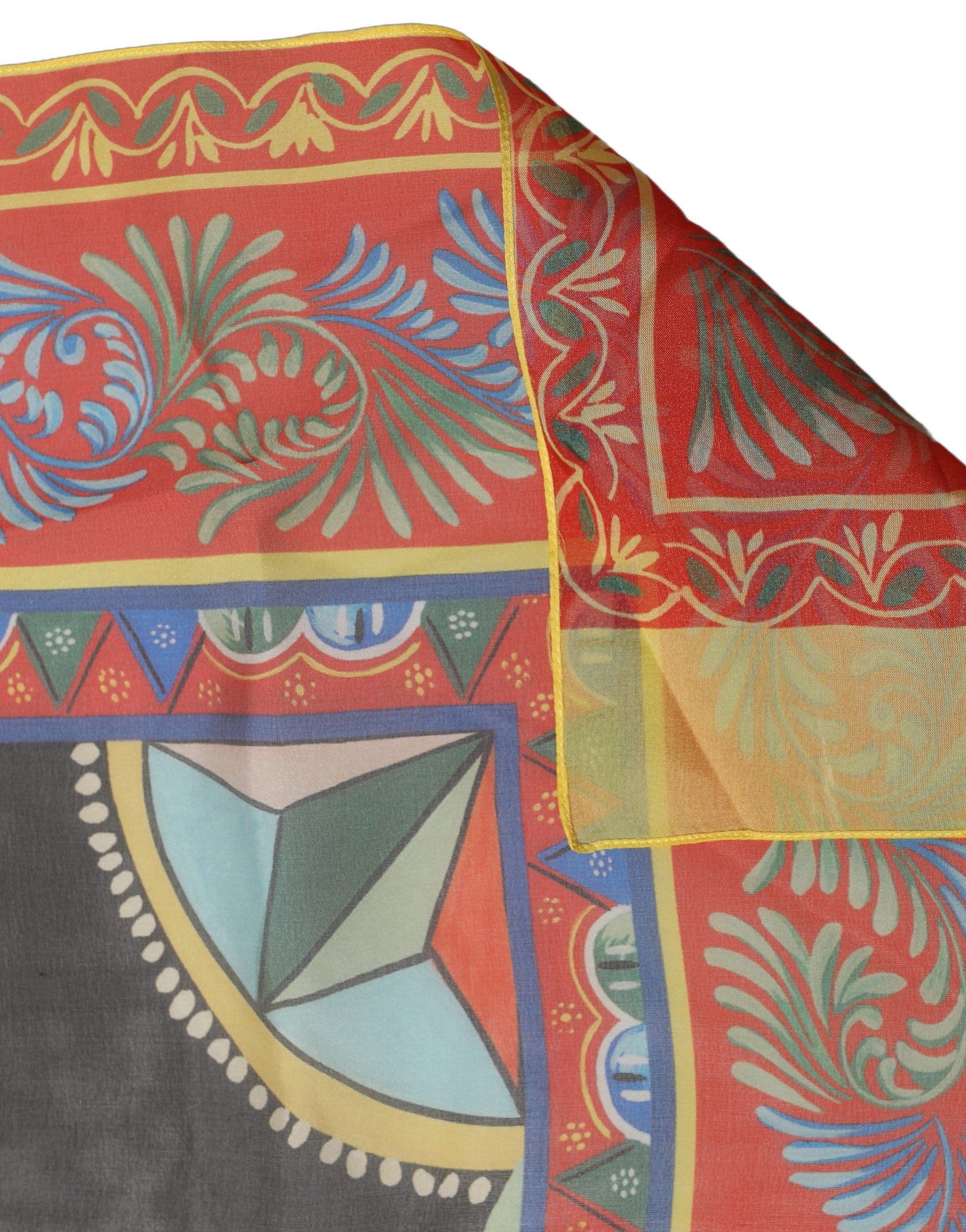 Dolce & Gabbana Multicolor Silk Printed Shawl Stole Scarf