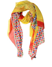Dolce & Gabbana Multicolor Silk Carretto Shawl Stole Scarf