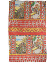 Dolce & Gabbana Multicolor Silk Printed Shawl Stole Scarf