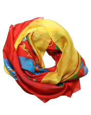 Dolce & Gabbana Multicolor Silk Printed Square Foulard Scarf