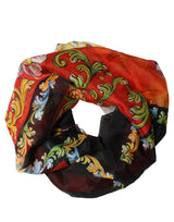 Dolce & Gabbana Multicolor Silk Printed Square Foulard Scarf