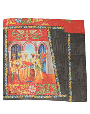 Dolce & Gabbana Multicolor Silk Printed Square Foulard Scarf