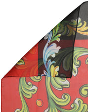 Dolce & Gabbana Multicolor Silk Printed Square Foulard Scarf
