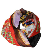 Dolce & Gabbana Multicolor Silk Printed Square Foulard Scarf