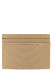 Saint Laurent Beige Calfskin Cardholder
