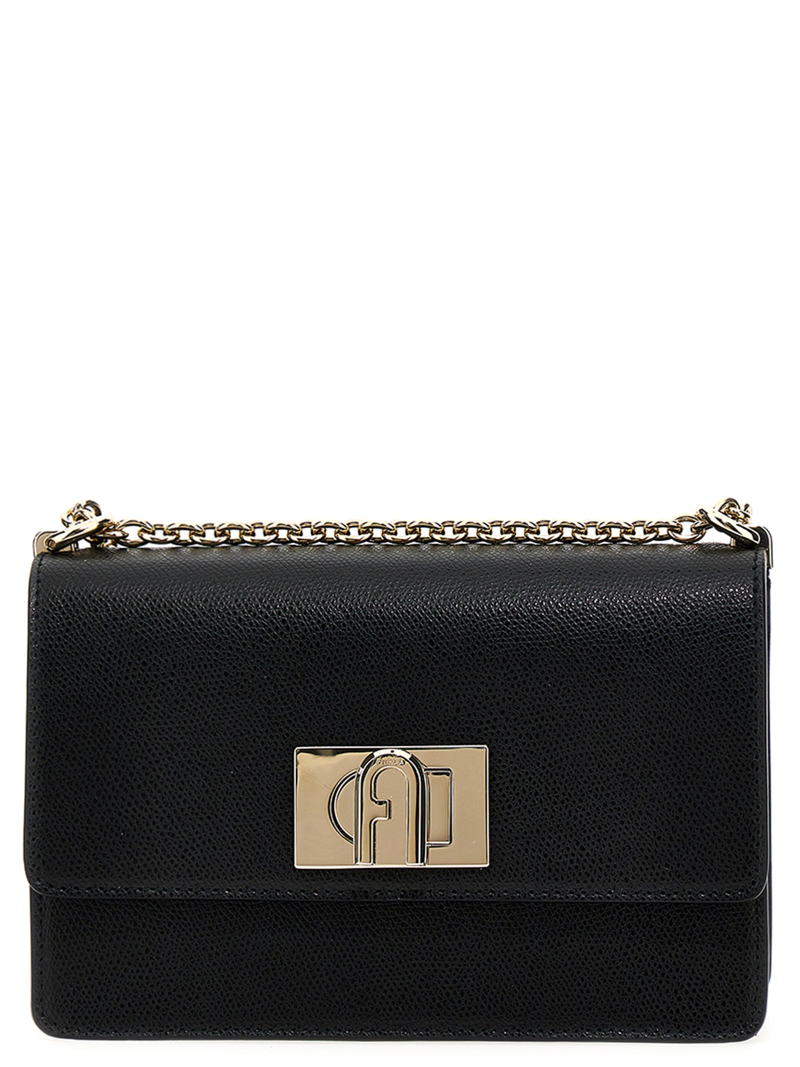 Furla Black Leather Crossbody Bag