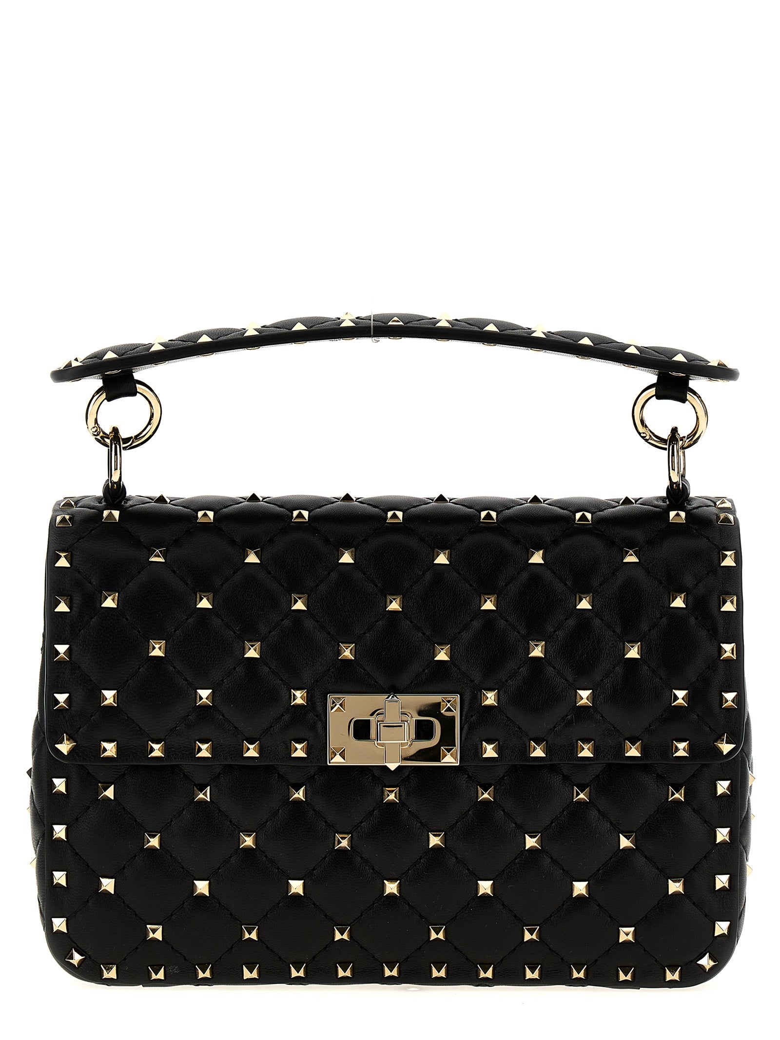 Valentino Garavani Black Lamb Leather Shoulder Bag