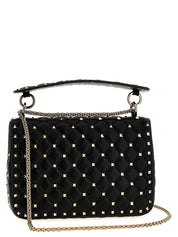 Valentino Garavani Black Lamb Leather Shoulder Bag