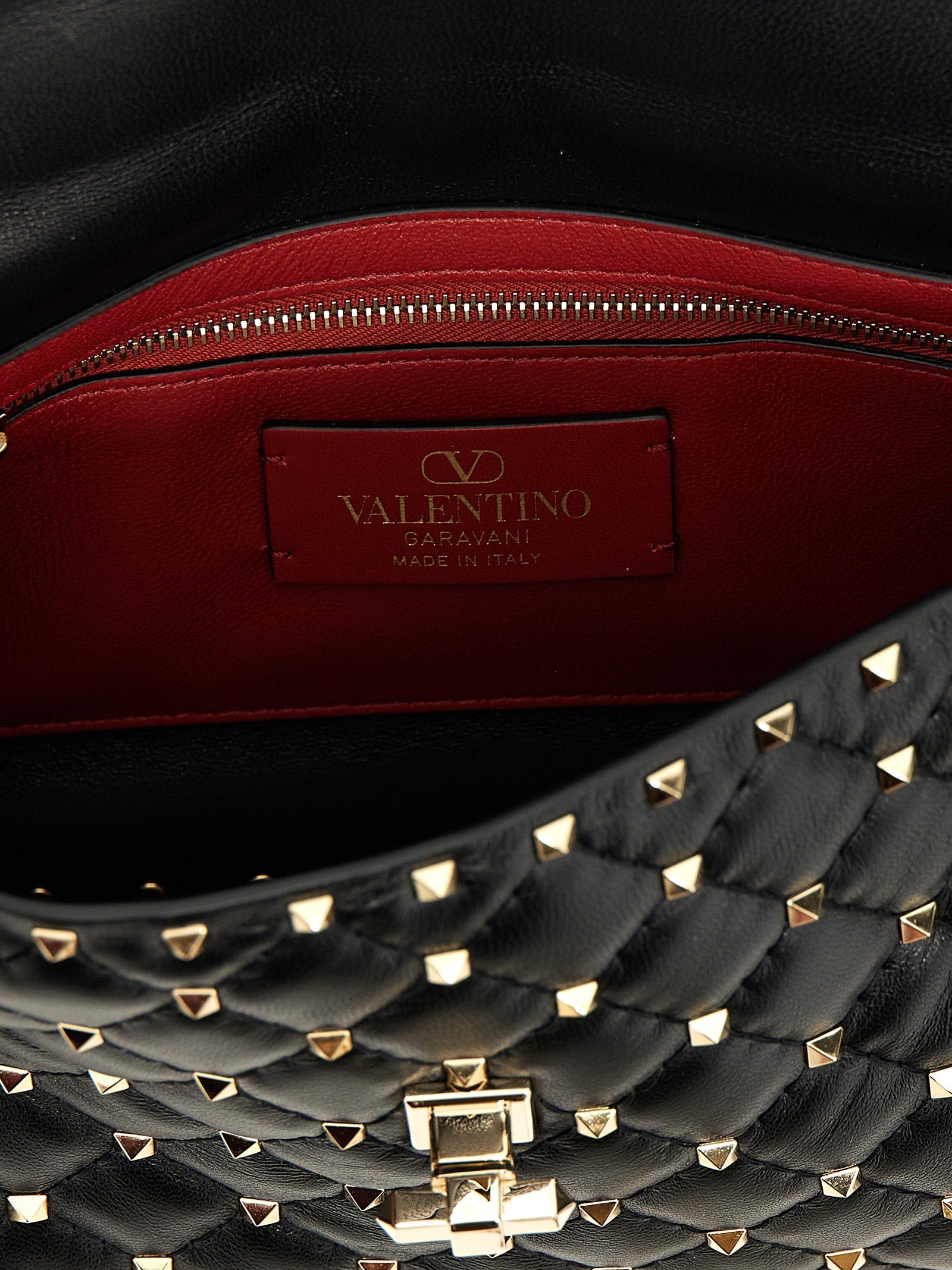 Valentino Garavani Black Lamb Leather Shoulder Bag