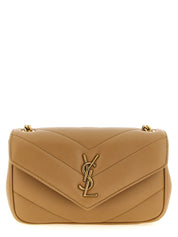 Saint Laurent Beige Lamb Leather Crossbody Bag