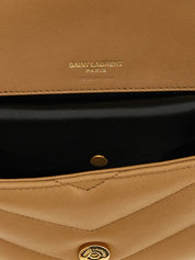 Saint Laurent Beige Lamb Leather Crossbody Bag