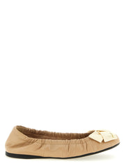 Prada Beige Calfskin Ballet Flats