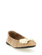 Prada Beige Calfskin Ballet Flats