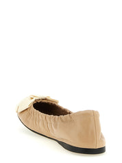 Prada Beige Calfskin Ballet Flats
