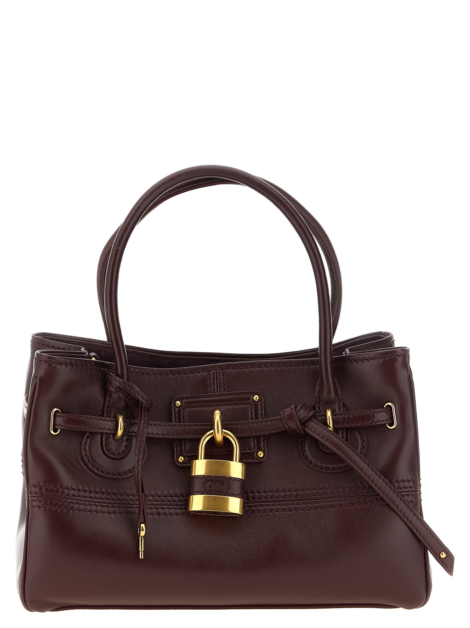 Chloé Bordeaux Lamb Leather Shoulder Bag