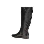 Tory Burch Black Calf Leather Bos Taurus Lace-Up Boots