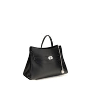 Alexander McQueen Black Calf Leather Bos Taurus Shoulder Bag