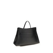 Alexander McQueen Black Calf Leather Bos Taurus Shoulder Bag