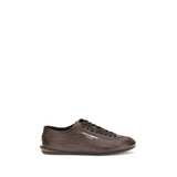Dolce & Gabbana Brown Calf Leather Bos Taurus Low Top Sneakers