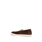 Brunello Cucinelli Bordeaux Calf Leather Bos Taurus Slip-On Loafers