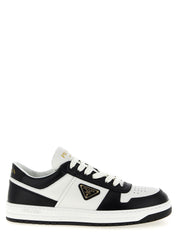 Prada Bicolor Calfskin Low Top Sneakers