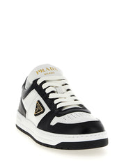 Prada Bicolor Calfskin Low Top Sneakers