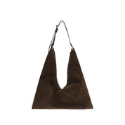 Moschino Brown Suede Leather Shoulder Bag