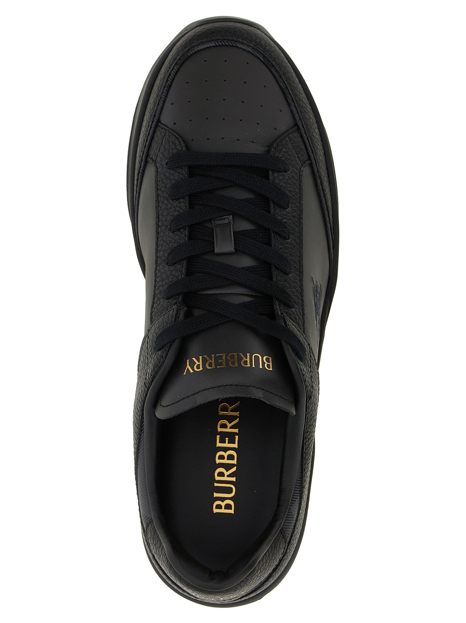 Burberry Black Leather Chunky Sneakers
