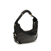 Moschino Black Calf Leather Bos Taurus Shoulder Bag