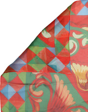 Dolce & Gabbana Multicolor Silk Printed Square Foulard Scarf